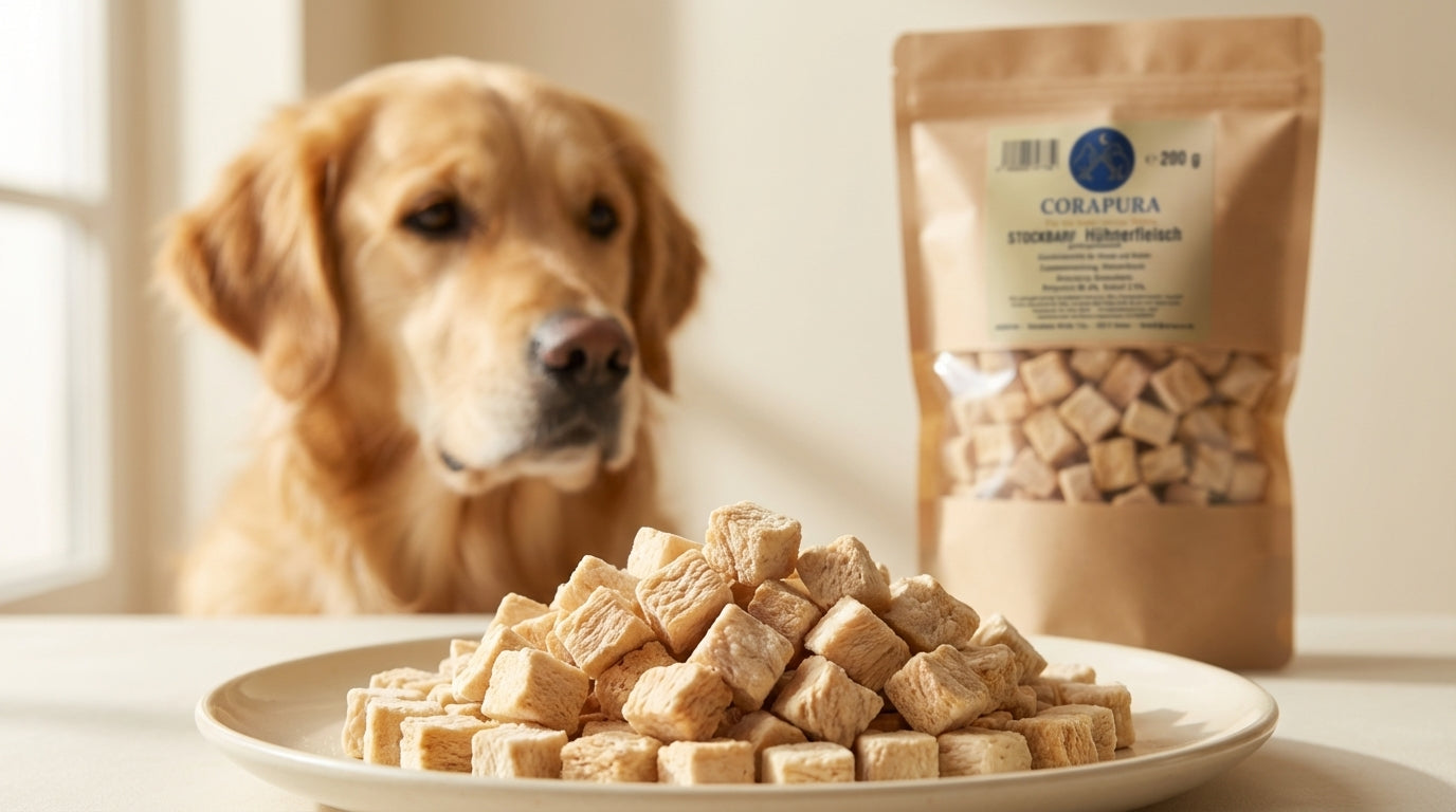 STOCKBARF Hühnerfleisch– Proteinreicher Snack für Hunde und Katzen (200 g)