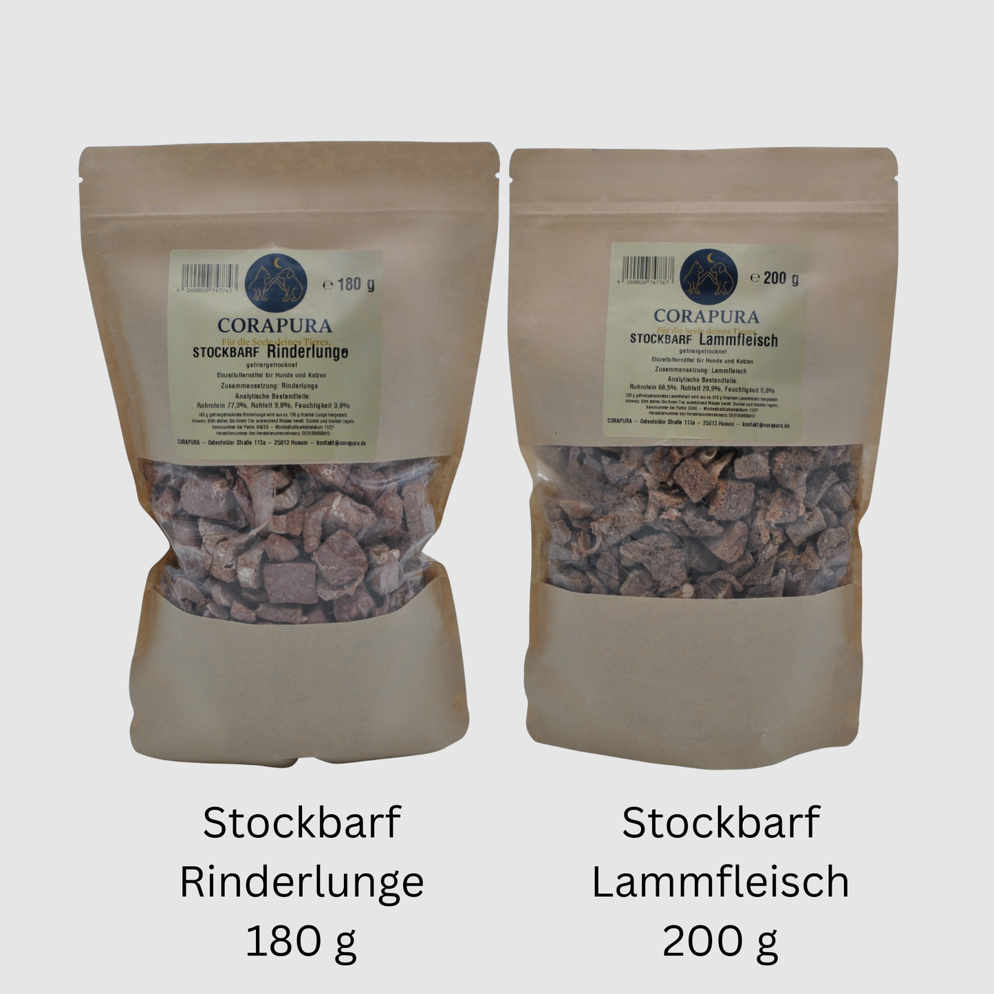 Stockbarf Rinderlunge & Lammfleisch