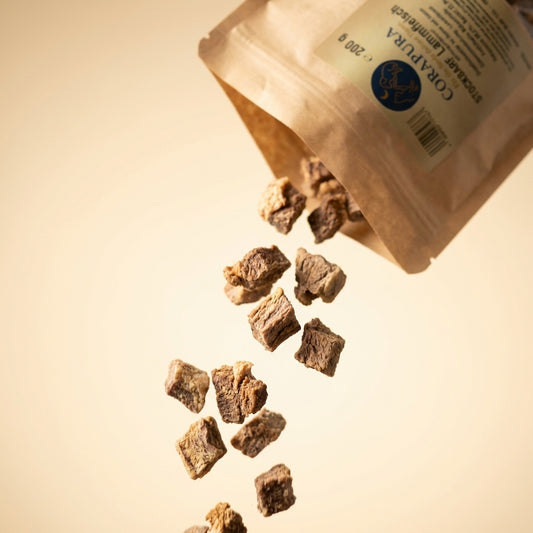 STOCKBARF Lammfleisch– Proteinreicher Snack für Hunde & Katzen (200 g)