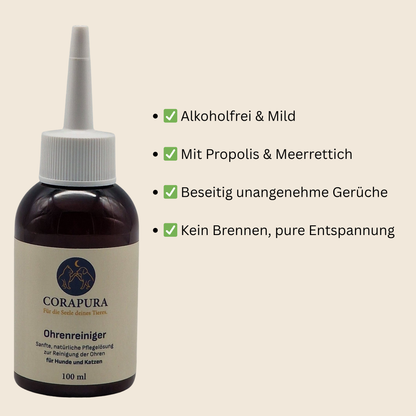CORAPURA Ohrenreiniger – Sanfte Pflege mit Propolis & Meerrettich (100 ml)